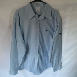 Brooks Brothers Men's XL Light Blue Oxford Button Down Shirt Long Sleeve CRS Inc